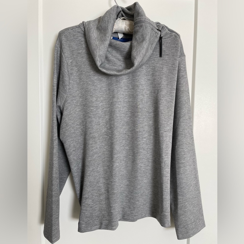 2/$14 Apt. 9 Cowl Neck Turtleneck Top With Zippered Neck